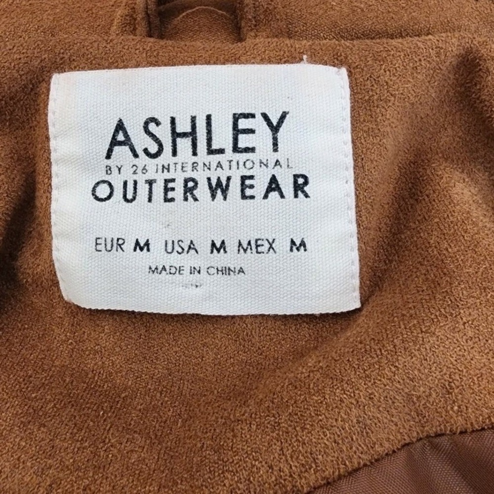 Ashley Outerwear Tan Faux Leather Moto Jacket | Size M | Biker Style - Picture 5 of 6